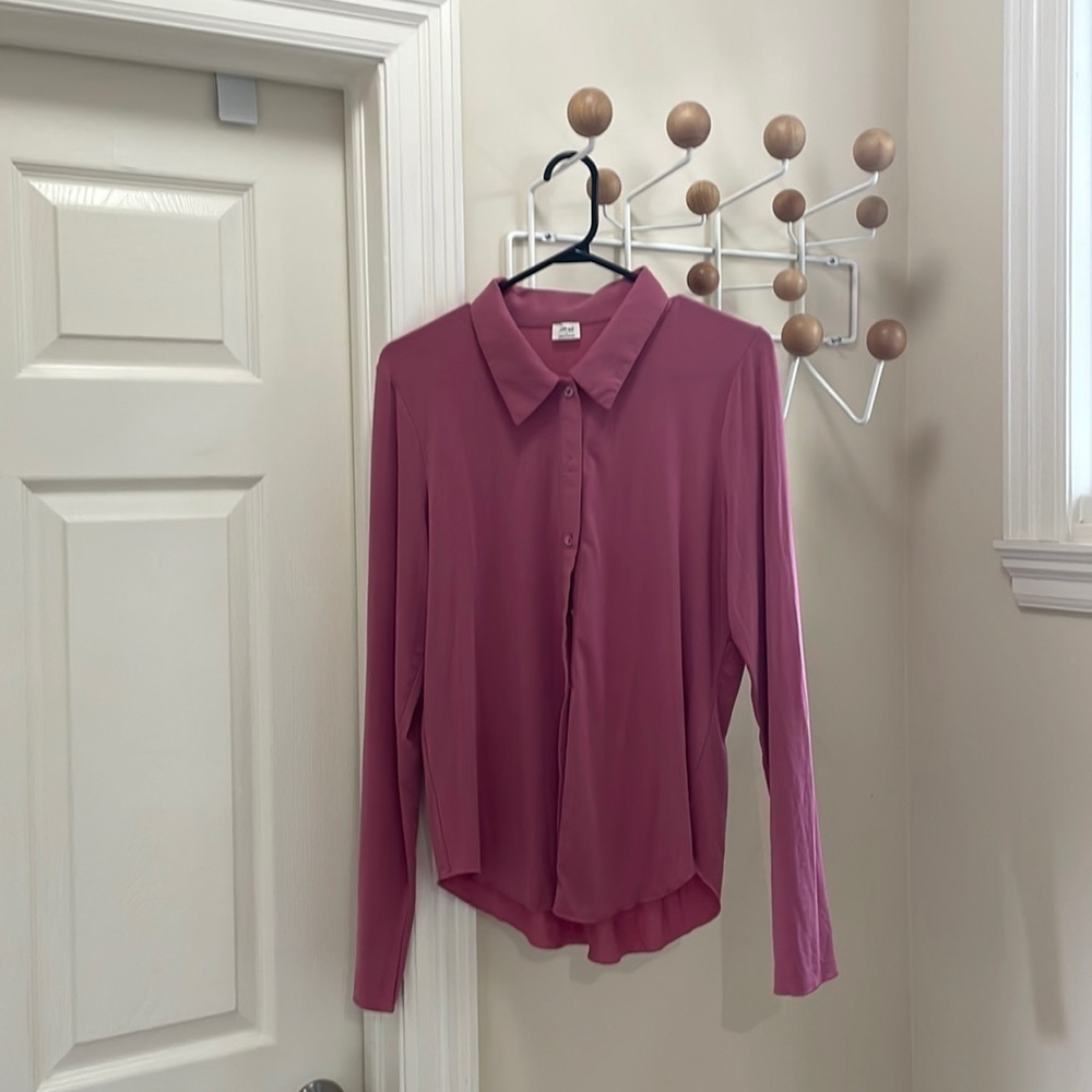 Wilfred Button-Down Blouse in Dusty Rose